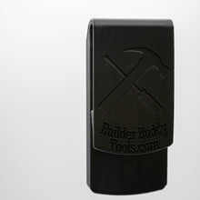 Load image into Gallery viewer, Builder Buddy Magnet Tool Holster with Tool Clip - Strong Magnet AND Clip-On Drill Holder or Tape Measure