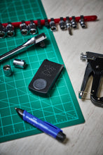 Load image into Gallery viewer, Builder Buddy Magnet Tool Holster with Tool Clip - Strong Magnet AND Clip-On Drill Holder or Tape Measure